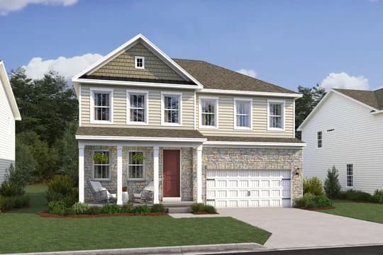 134962 Satterfield Fayetteville Elevation ED - Partial Stone