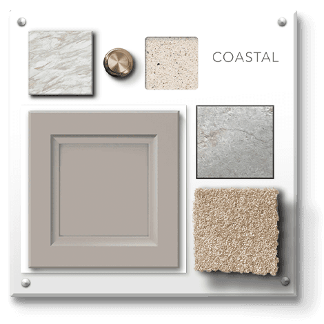 Underwhelming material samples shown in beige