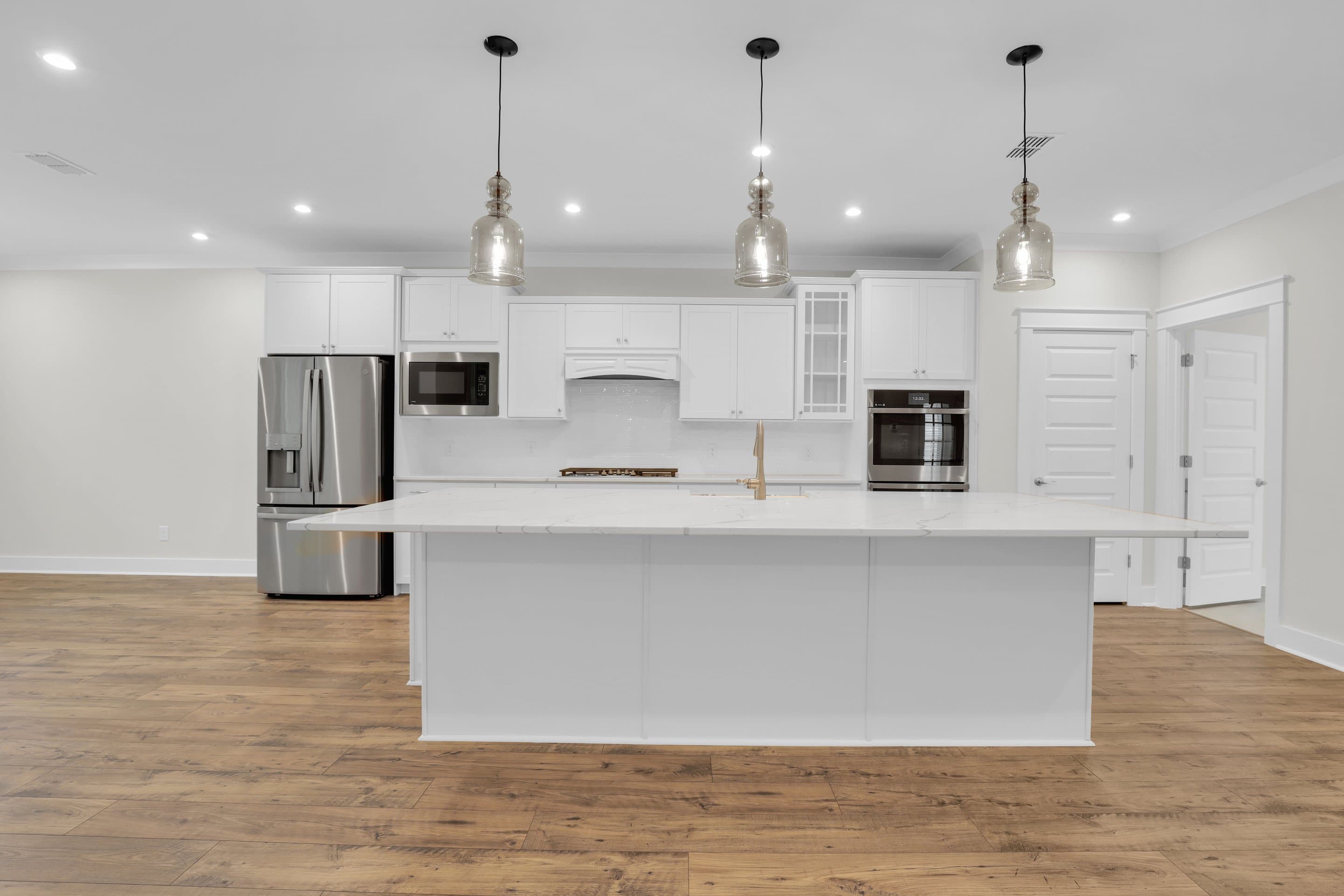 Kitchen featuring pendant lighting