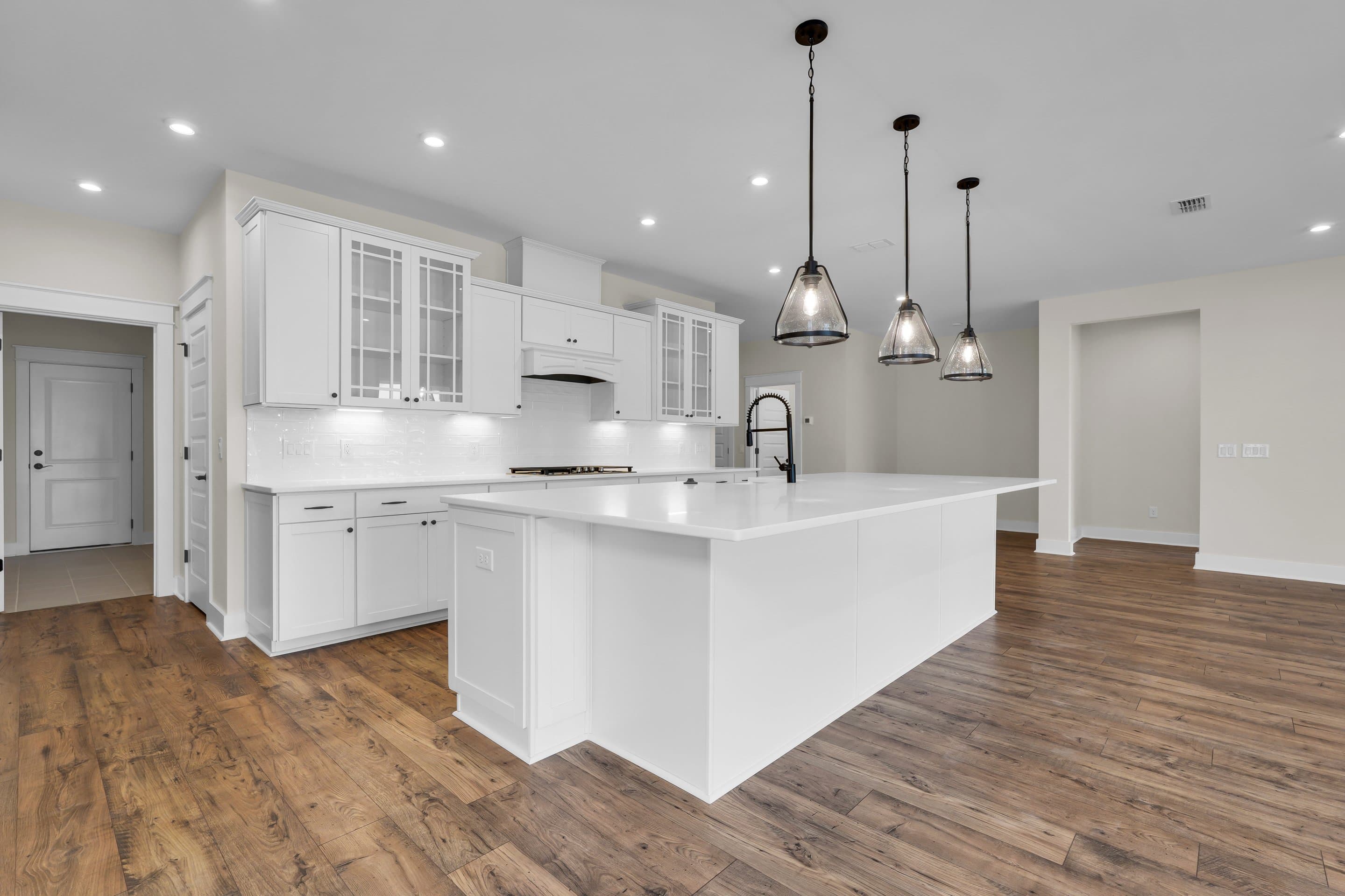 Kitchen with spacious central island