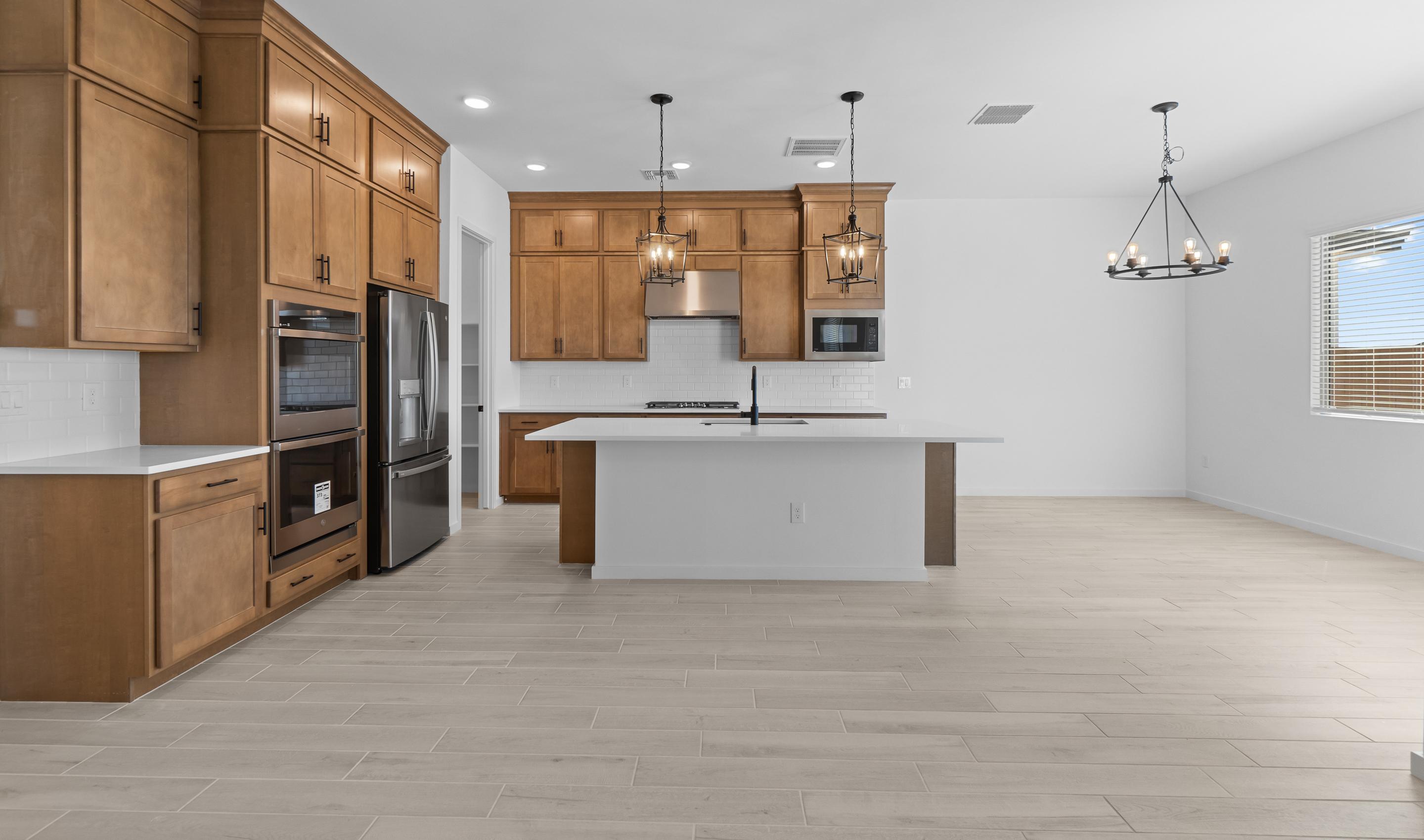 Kitchen with spacious central island