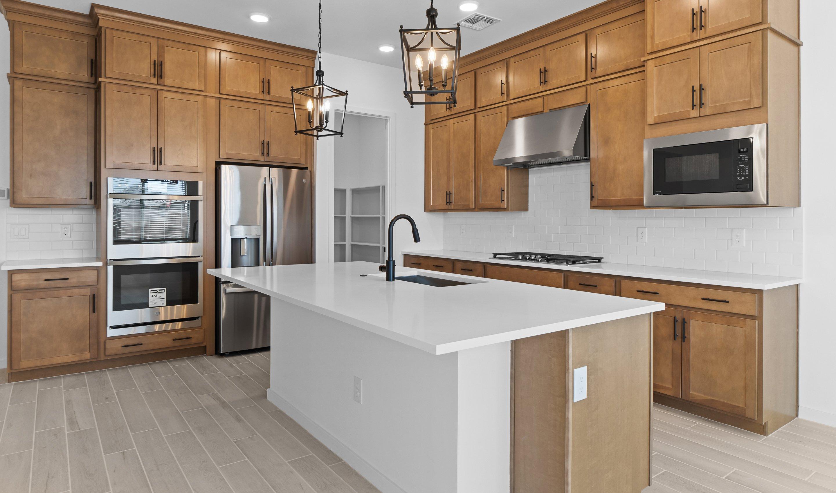 Kitchen with wall oven