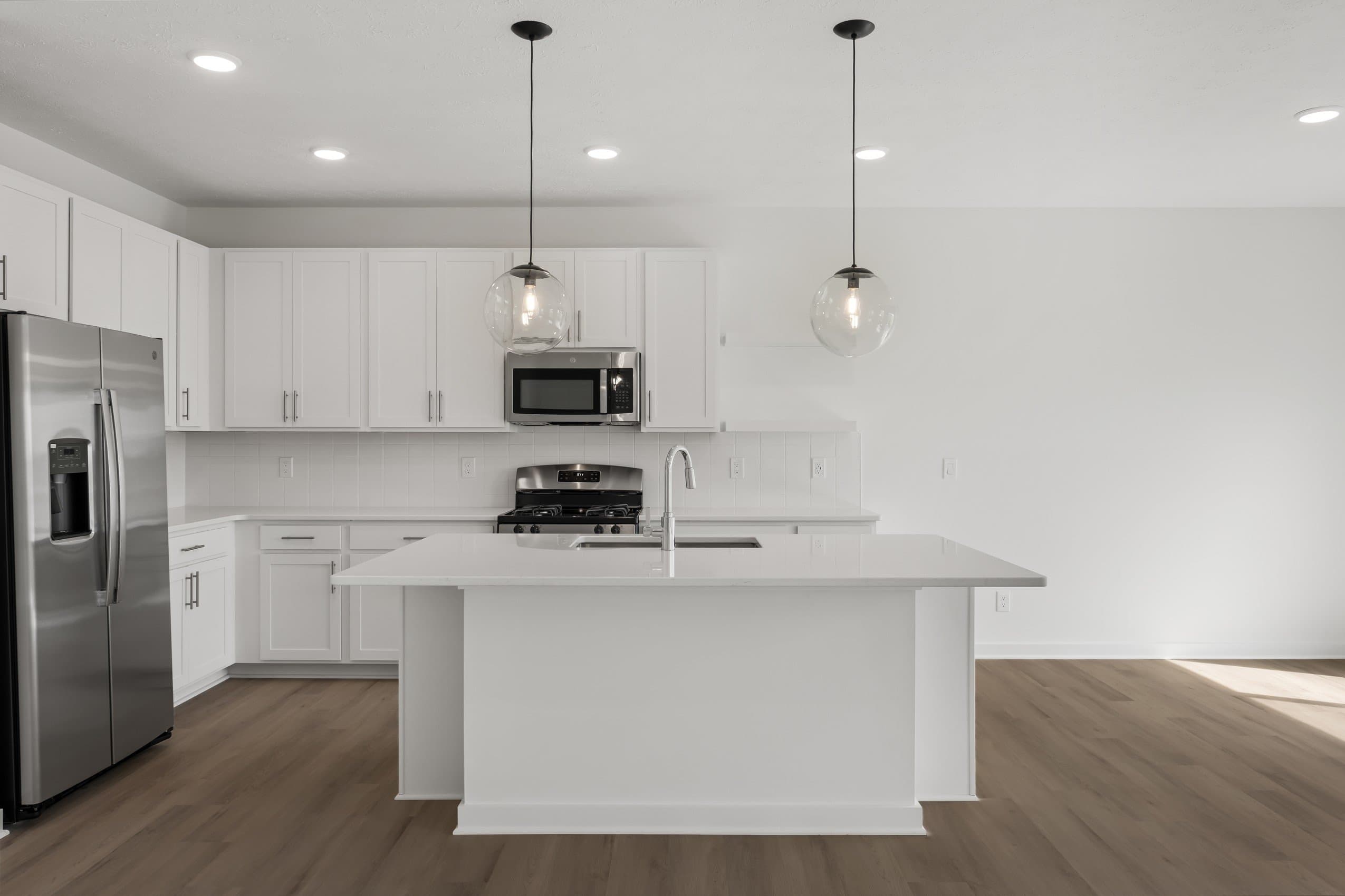 Kitchen with stainless steel appliances