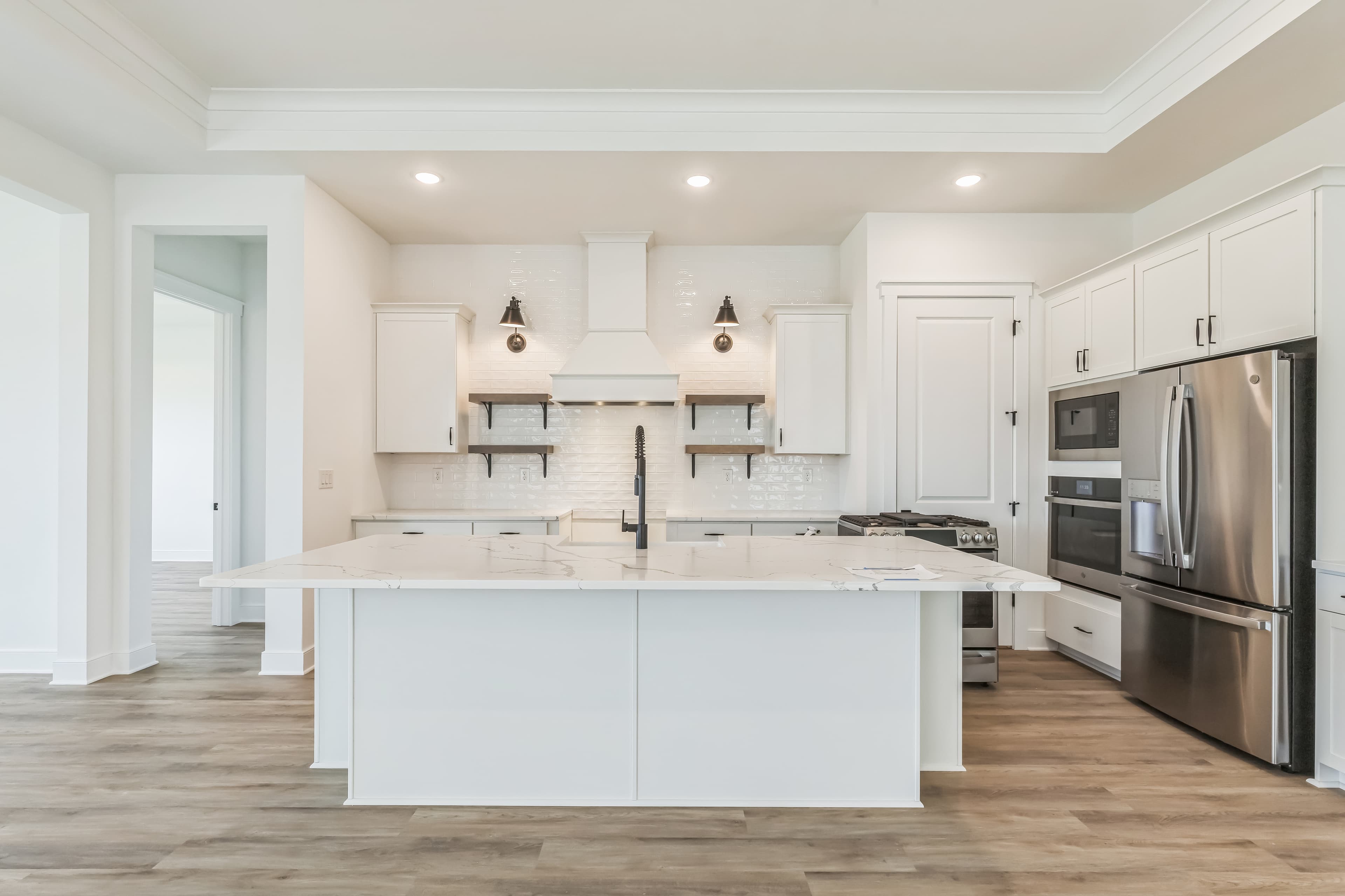 Kitchen with spacious central island