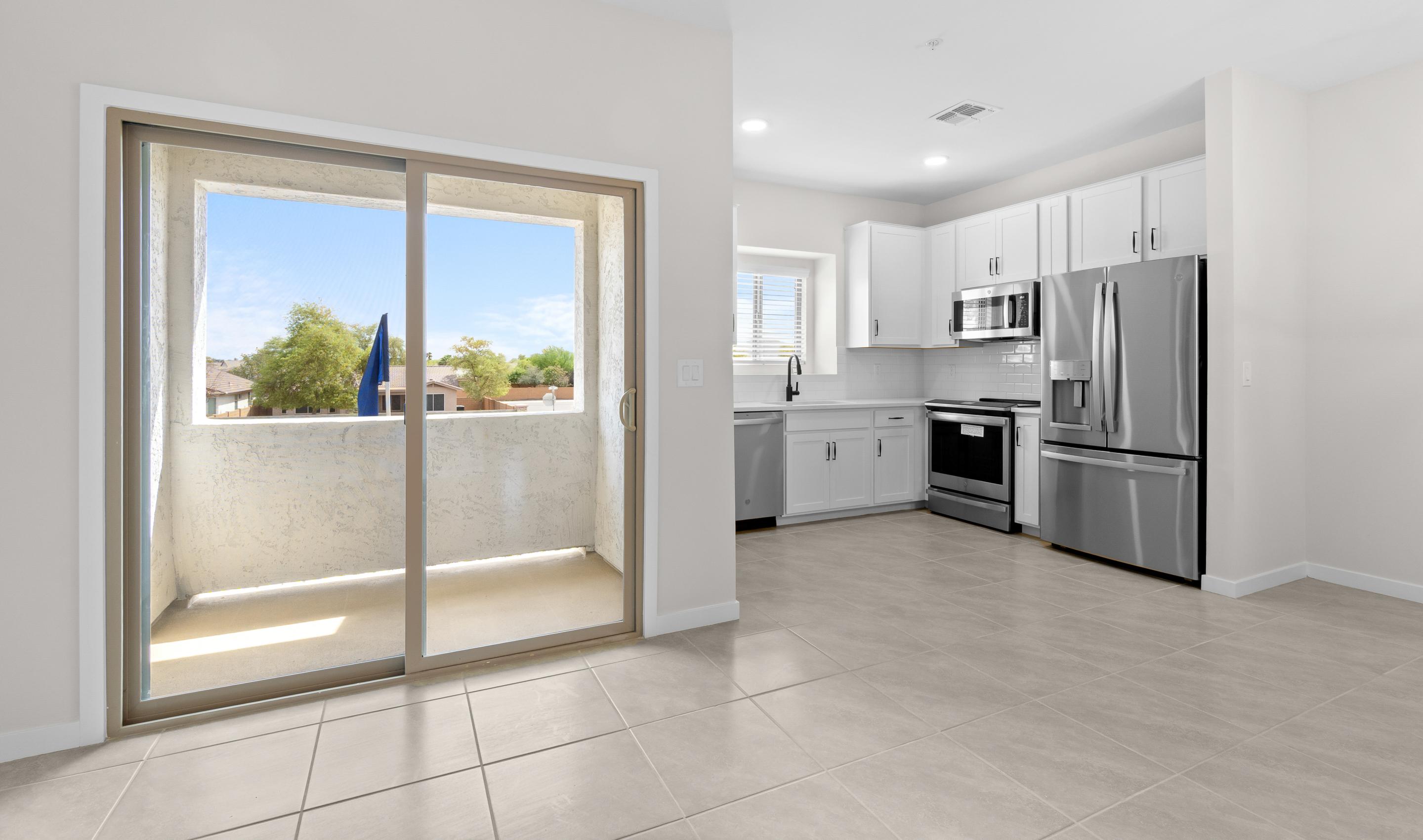 Kitchen with access to balcony
