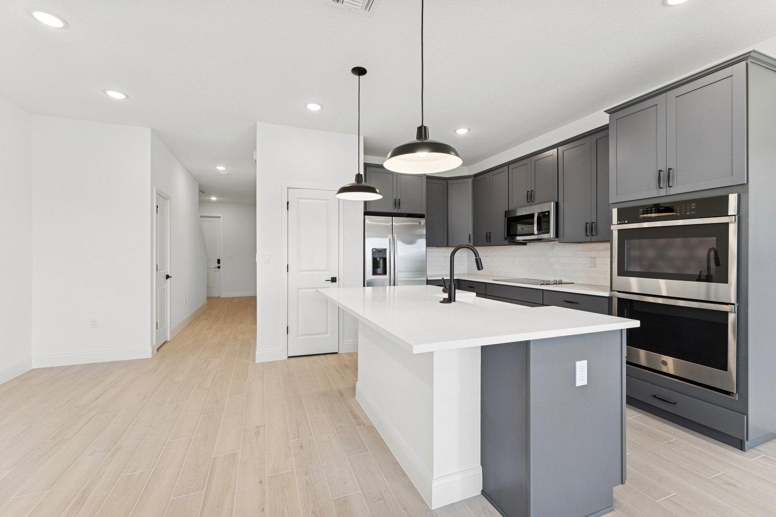 Kitchen with matte black accents