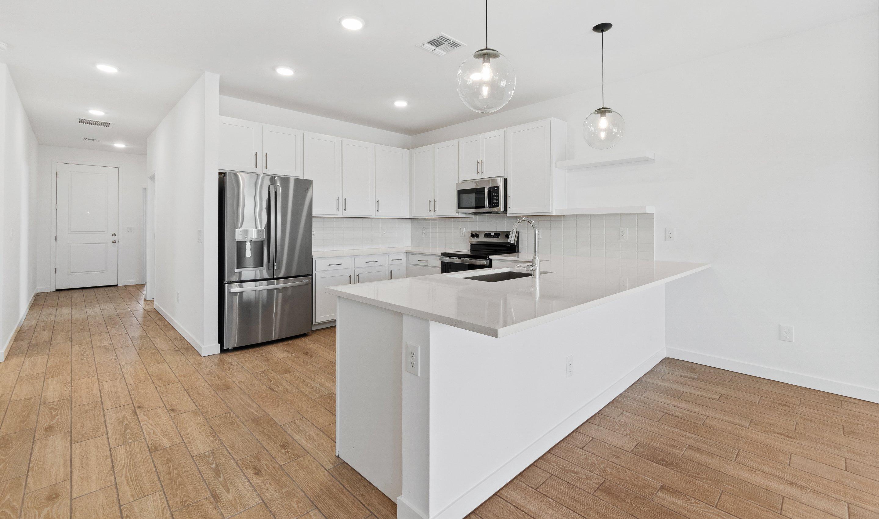 Kitchen with open shelving