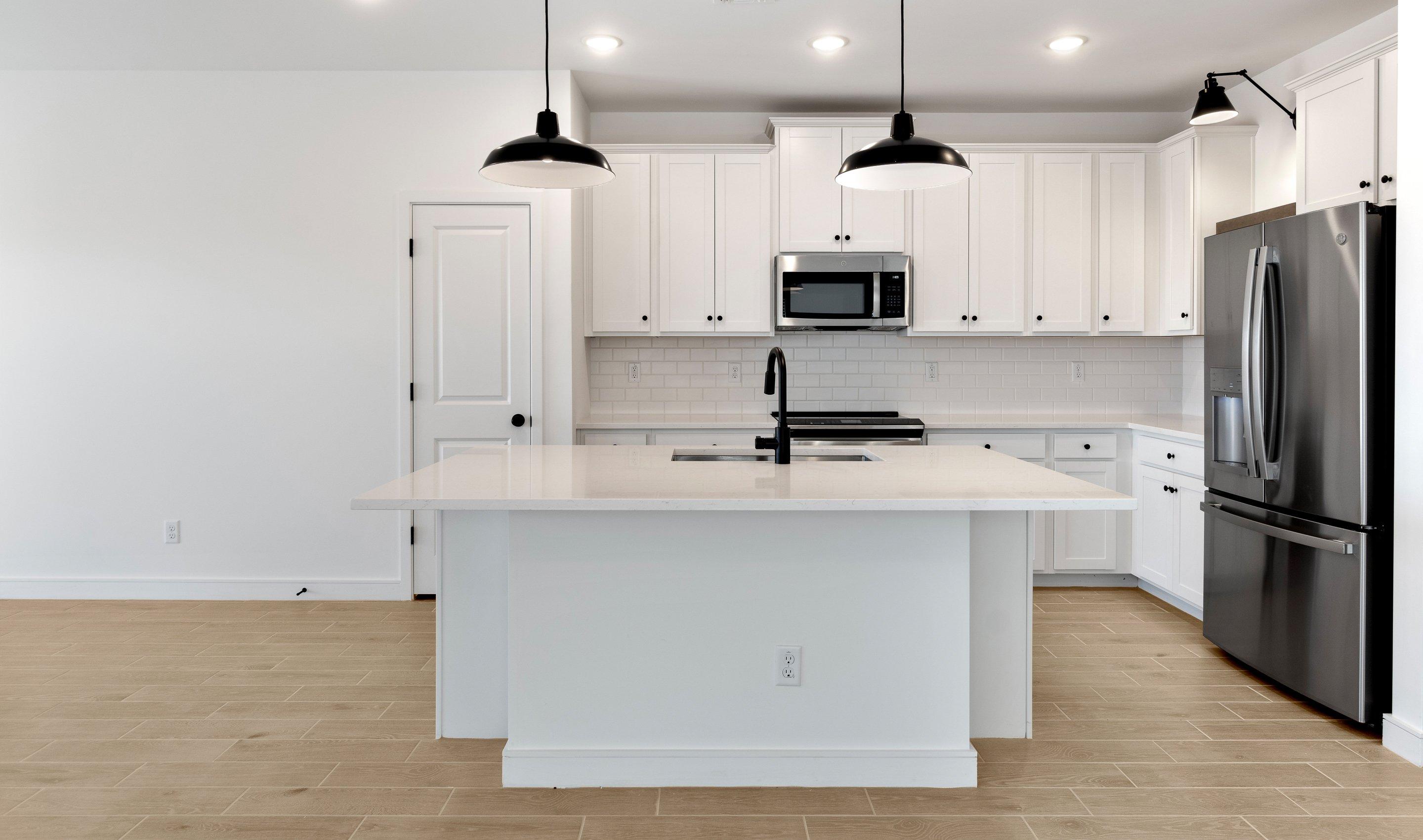 Kitchen with matte black accents