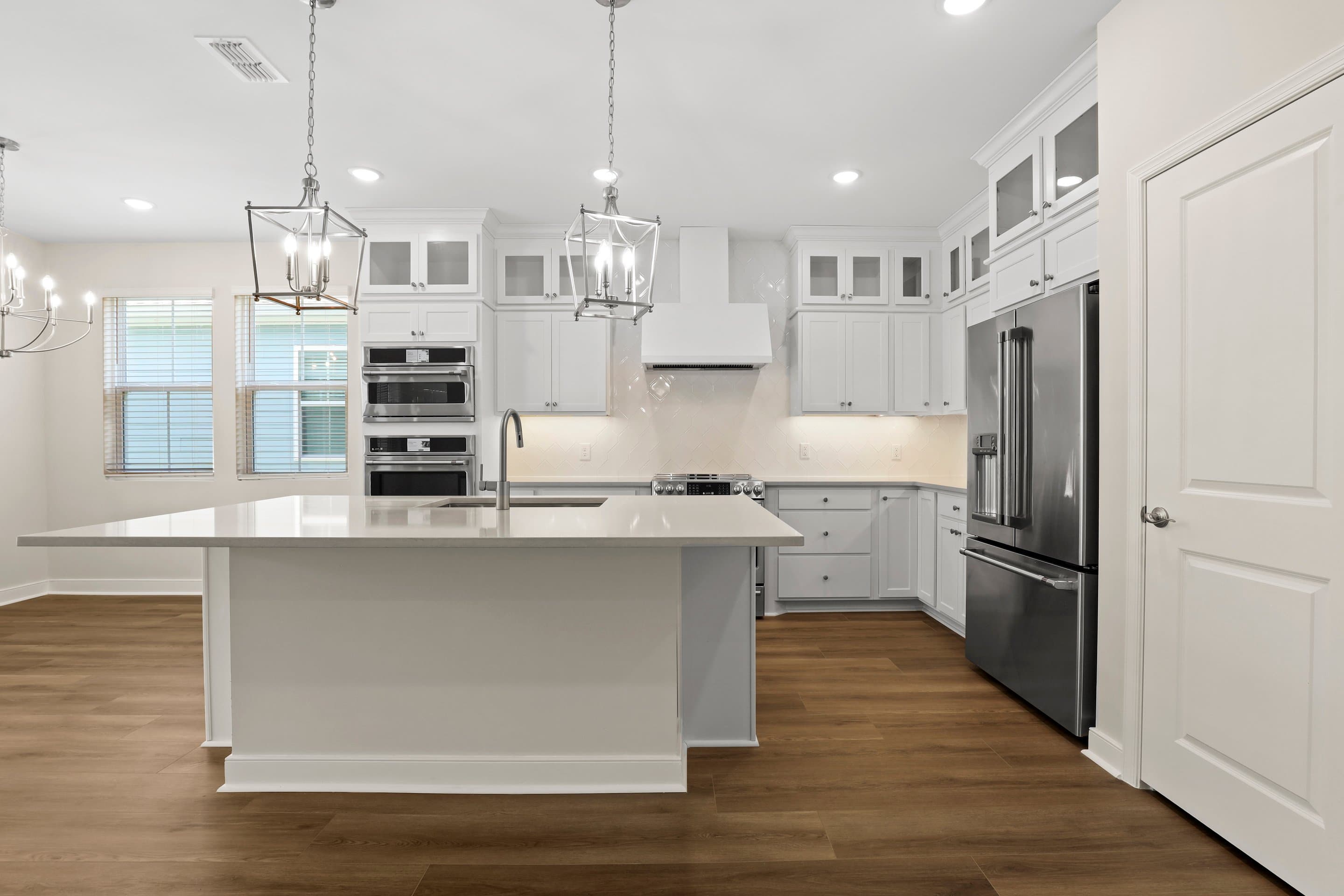 Kitchen featuring pendant lighting