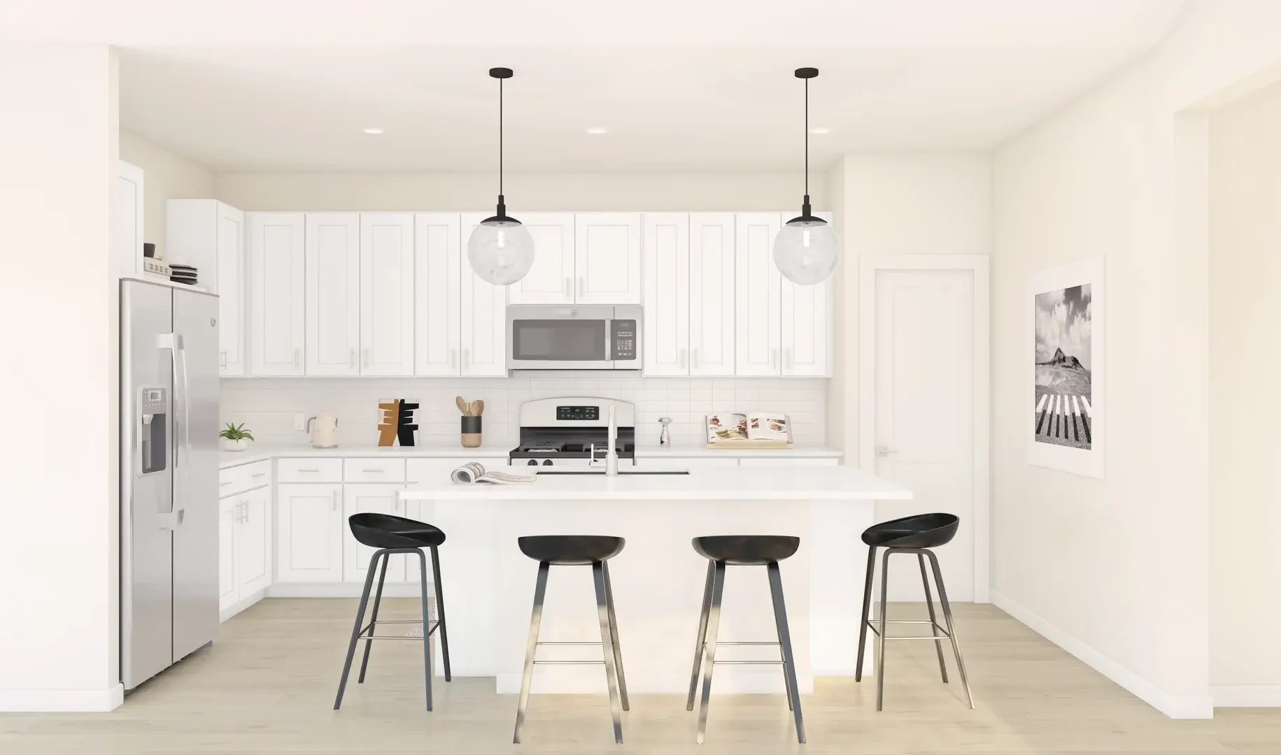 Passionflower II Kitchen Loft Palette 1 Ascend Black and White Loft