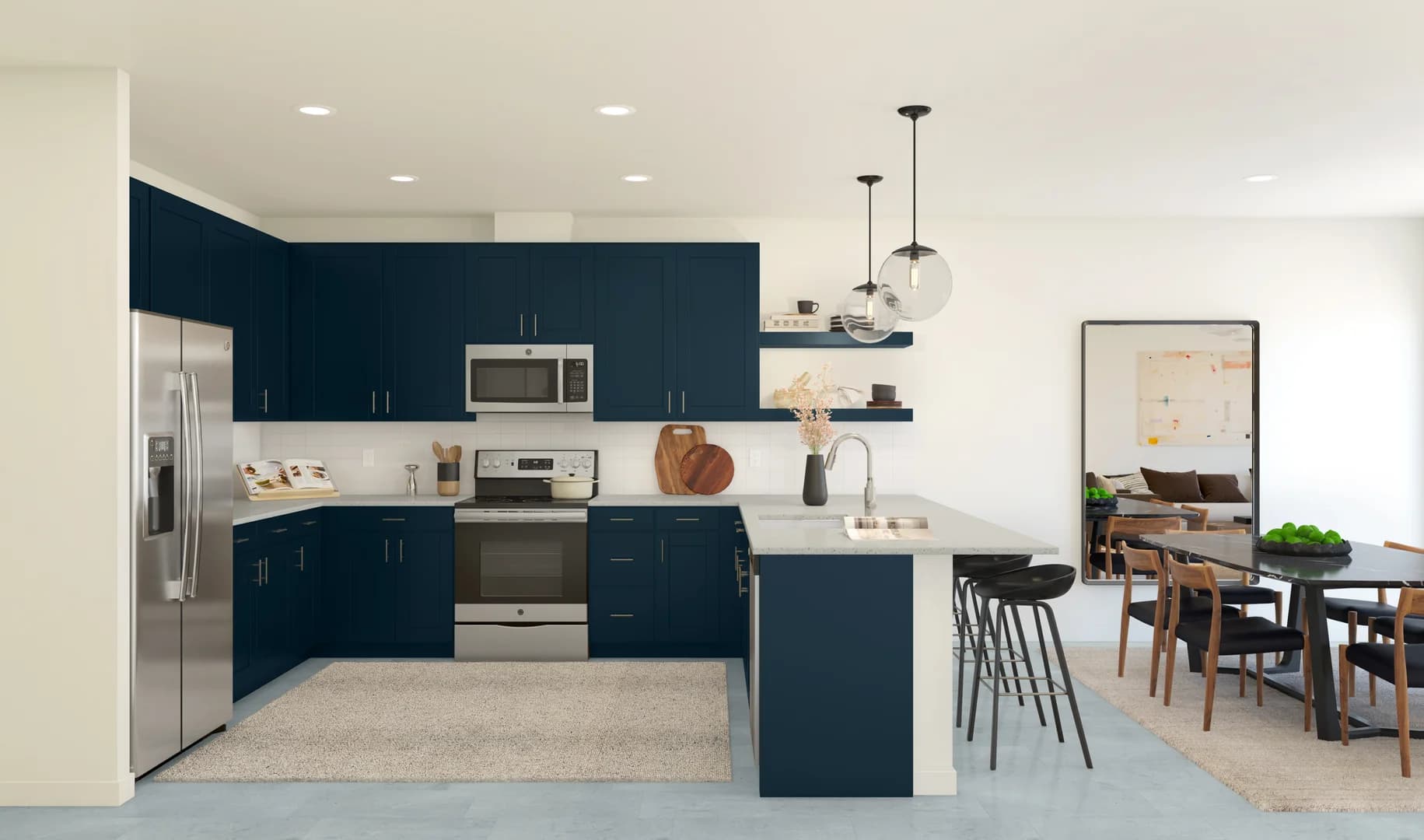 Finlay II Kitchen Loft Palette 2 Ascend Black and White Loft