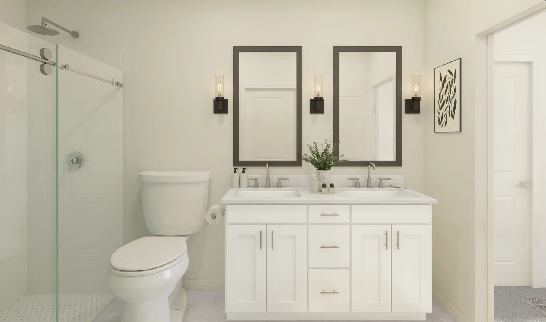 Finlay II Primary Bath Loft Palette 2 Ascend Black and White Loft