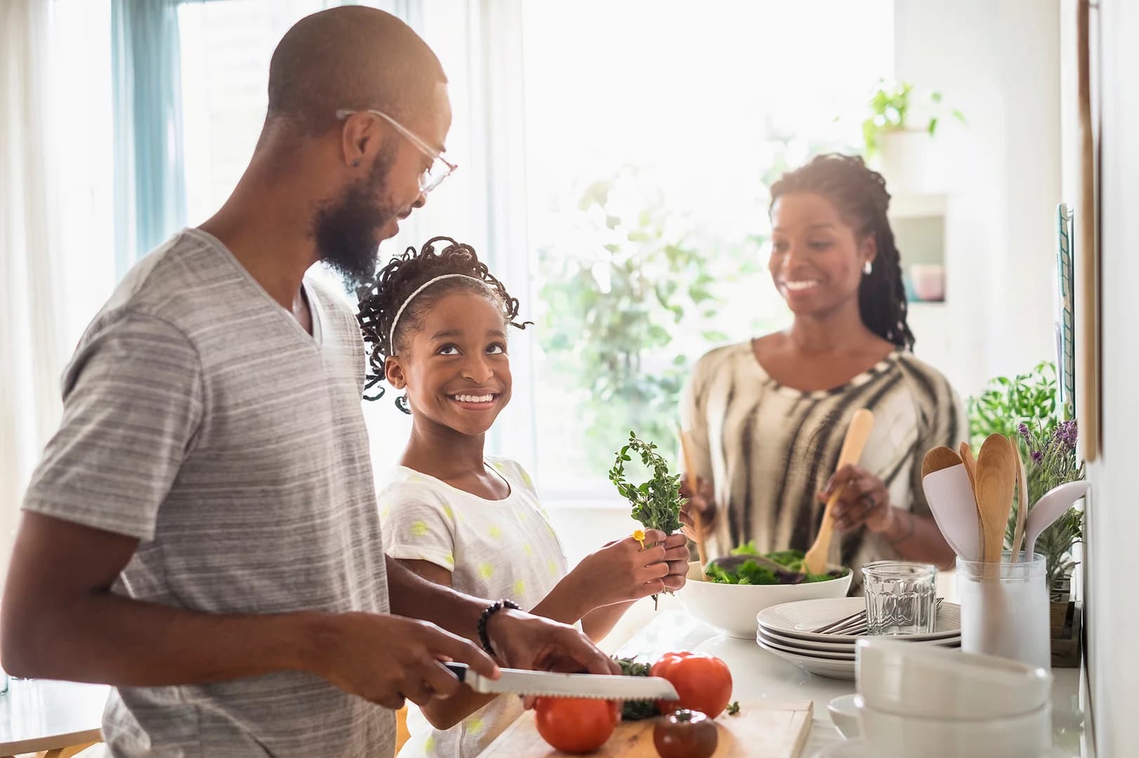 Family Cooking Together
