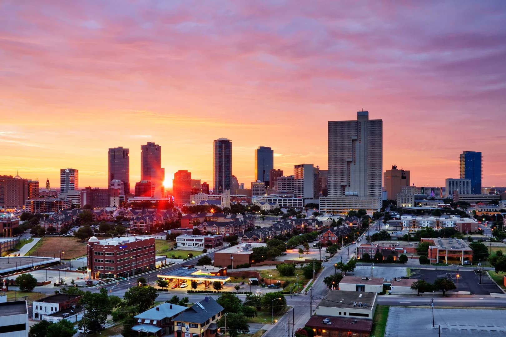 Fort Worth Skyline at Sunset