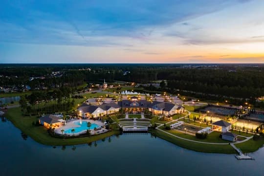 Four Seasons at Lakes of Cane Bay Clubhouse Aerial