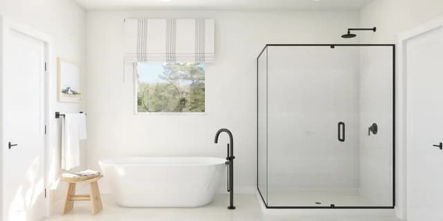 119216 Egret Shores Asheville Primary Bath Farmhouse Palette 1 Level 1 Traditional - Farmhouse