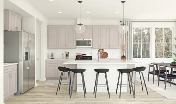 121461 Five Points Mineola Kitchen Loft Palette 3 Aspire Black and White - Loft