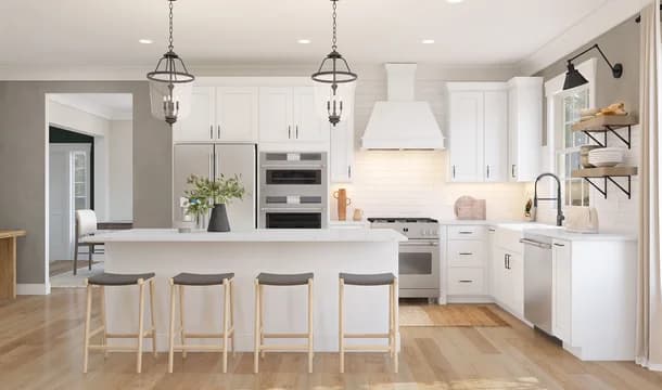 126969 Townes at West Windsor Downeaster Kitchen Farmhouse Palette 5 Level 3 Farmhouse Rustic Refined