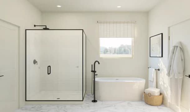 Heritage Ranch Santa Fe Primary Bath Farmhouse Palette 6 Level 1 Coastal Farmhouse
