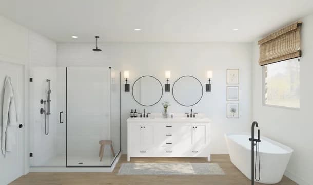 Barcelona Primary Bath Plus Tub Farmhouse Palette 4 Level 1 Fresh Farmhouse