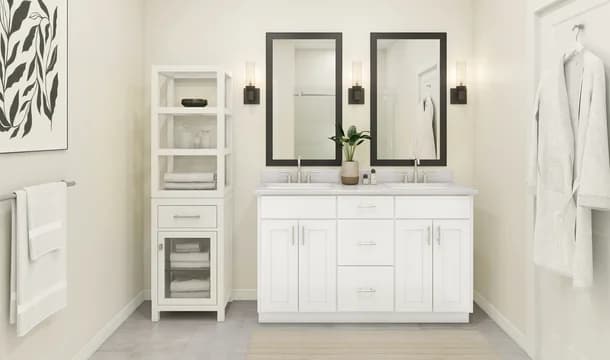 Passionflower II Primary Bath Loft Palette 5 Ascend Black and White Loft