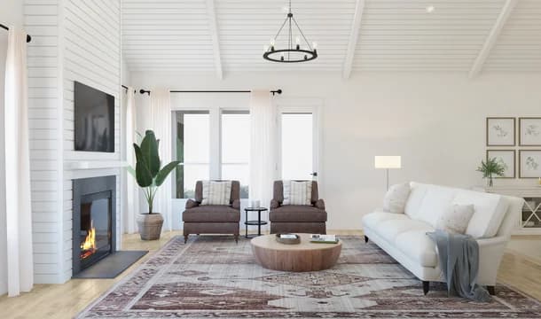 142158 Kreymer at the Park Frankfurt Great Room Farmhouse Palette 3 Level 2 Traditional - Farmhouse