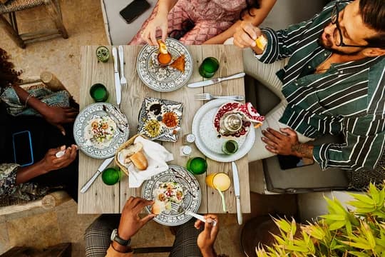 Outdoor Dining with Friends
