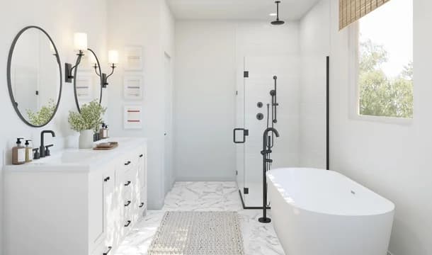 Sea Island Collective Bay Point Primary Bath Plus Farmhouse Palette 6 Level 1 Coastal Farmhouse