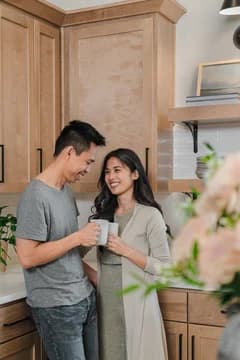 Elevon Frankfurt Husband and Wife Having Coffee Farmhouse Palette 6 Level