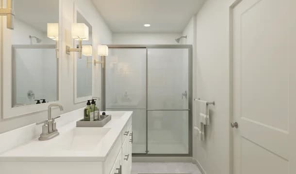 Aspire at Wilderness Shores Greenwich Primary Bath Loft Palette 1 Aspire Neutral Loft