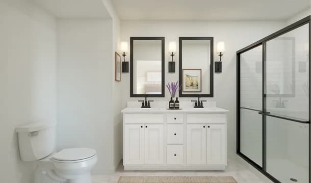 Aspire at Wilderness Shores Greenwich Primary Bath Farmhouse Palette 1 Aspire European Farmhouse