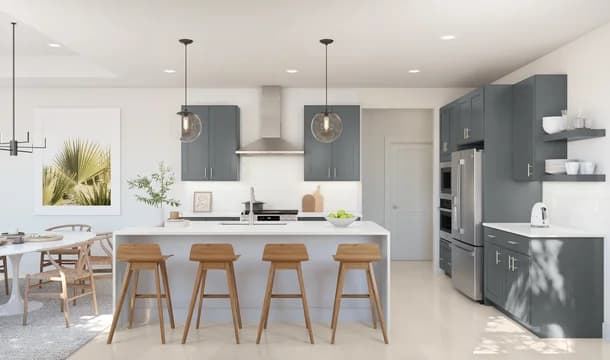 Oakberry Trails Blueberry Ash Kitchen Loft Palette 6 Level 1 Neutral Loft