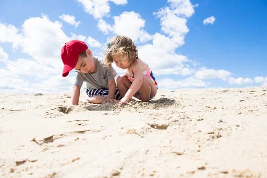 Kids Playing in Sand