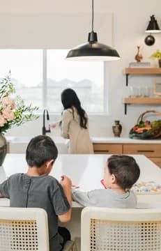 Elevon Frankfurt Children Playing at Kitchen Island Farmhouse Palette 6 Level 1 USP Crop