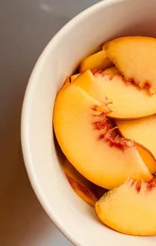 Peaches in a bowl