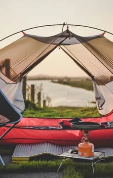 View From Tent Camping on a River