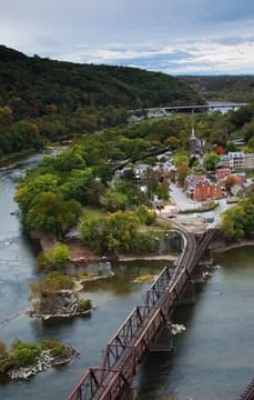 Aerial Shot of Harper s Ferry West Virginia