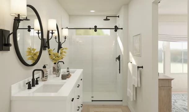 Cape May Primary Bath Farmhouse Palette 4 Level 1 Traditional Farmhouse