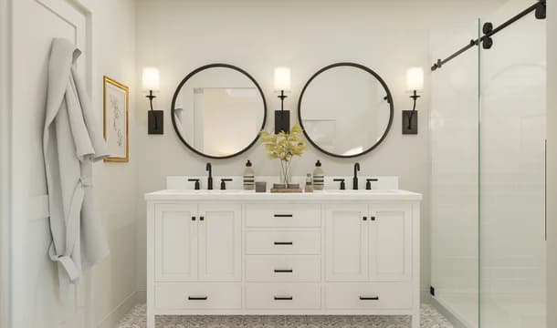 Cape May Primary Bath Farmhouse Palette 3 Level 1 Traditional Farmhouse