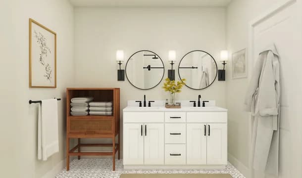 Passionflower II Primary Bath Farmhouse Palette 2 Ascend Traditional Farmhouse