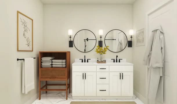 Passionflower II Primary Bath Farmhouse Palette 1 and 3 Ascend Traditional Farmhouse