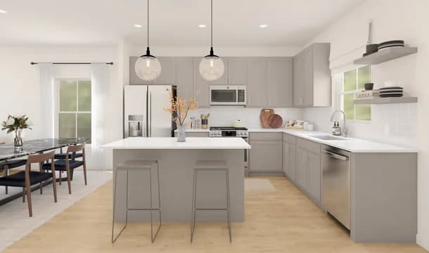 Aspire at Toussaint Springs Forsythia Kitchen Loft Palette 1 Aspire Black and White Loft