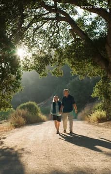 145249 Mature couple waking down dirt road DCA USP Crop