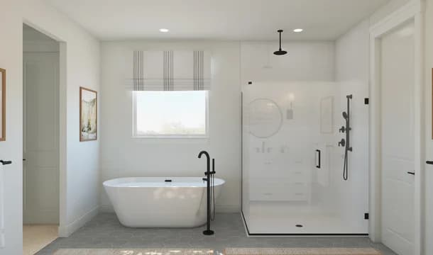 Stirling Primary Bath Plus Tub Farmhouse Palette 3 Level 2 European Farmhouse