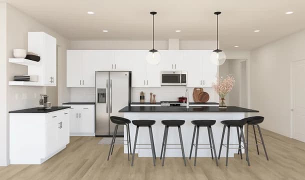 Adriatic Kitchen Loft Palette 3 Aspire Black and White Loft