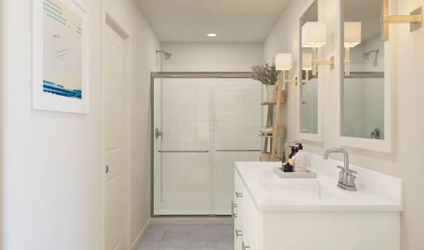 Lakes at New Riverside Seine ESP Primary Bath Loft Palette 2 Aspire Coastal Loft