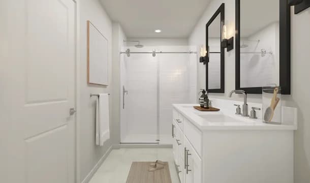 Aspire at Canter Creek Townhomes Celina Primary Bath Loft Palette 1 Ascend Neutral Loft