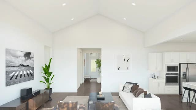 Mirabella Barcelona Vaulted Ceiling Great Room Loft Palette 6 Level 3 Black and White Loft