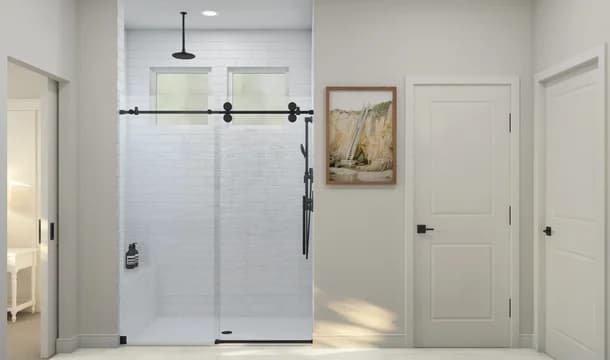 Kerr Primary Bath Plus Farmhouse Palette 5 Level 1 European Farmhouse