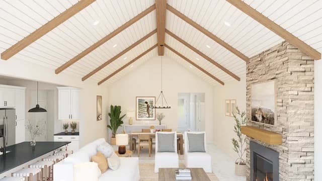 Sundance Cove Geneva Great Room Ceiling Farmhouse Palette 3 Level 1 Coastal Farmhouse